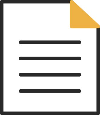 Belge. Web simgesi basit illüstrasyon 