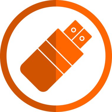 Usb satır simgesi. Tasarım için web şarkısı.