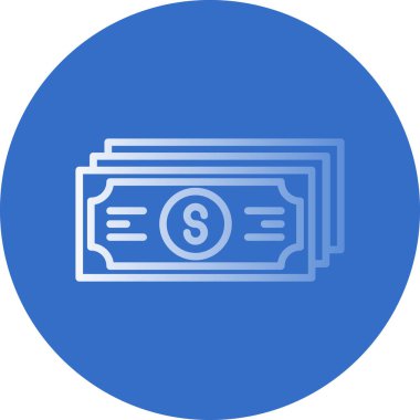 Web ve mobil uygulama tasarımınız için para simgesi, dolar logosu konsepti 