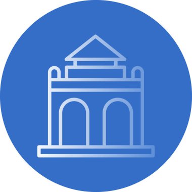 Benzersiz mimari simgesi vektör illüstrasyonu