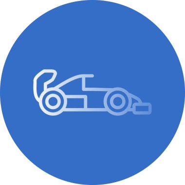 Yarış arabası web simgesi, basit vektör illüstrasyonu