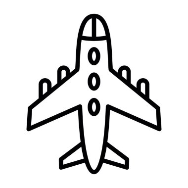 Uçak. Web simgesi basit tasarım                          