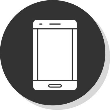 Arkaplanda akıllı telefon simgesi izole edildi. Web sitesi, uygulama, cep telefonu sembolü ve akıllı telefon logosu için son moda telefon şablonu