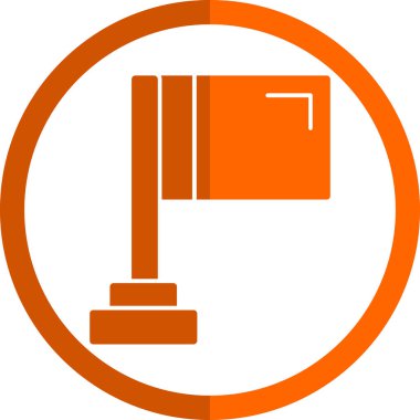 Basit bayrak vektör çizgisi simgesi 