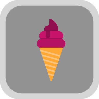 dondurma simgesi, vektör illüstrasyonu 