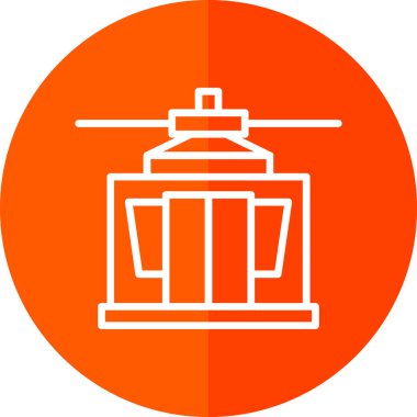 Bir bina simgesinin vektör illüstrasyonu