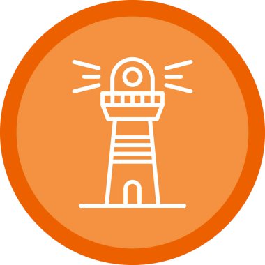 deniz feneri web simgesi, vektör illüstrasyonu 