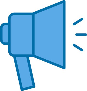 megafon simgesi, basit tasarım vektör çizimi