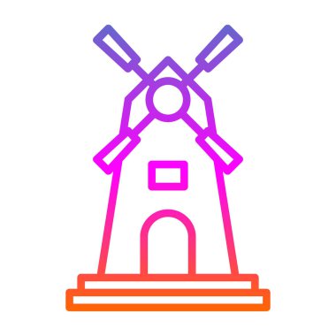Yel değirmeni simgesi, vektör biçimi