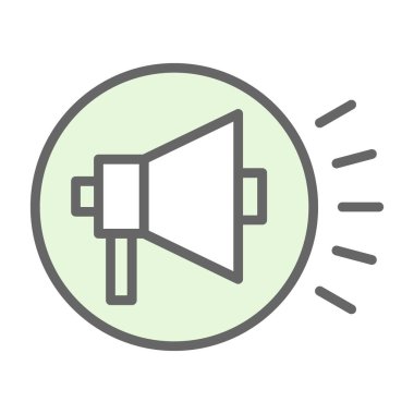 megafon simgesi, kampanya konsepti vektör illüstrasyonu