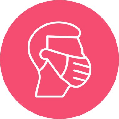 Yüz maskesi vektör tasarımı kullanan adam