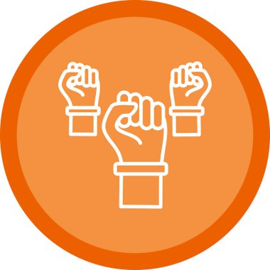 Yumruk. Web simgesi basit illüstrasyon