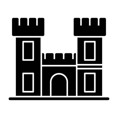 kale simgesi, vektör illüstrasyonu basit tasarım