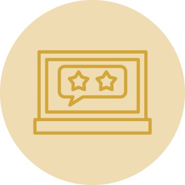 Dizüstü bilgisayarda gözden geçirme imzası, vektör illüstrasyonu basit tasarım