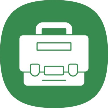 Bavul. Web simgesi basit illüstrasyon 