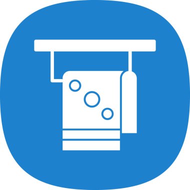 Havlu simgesi, vektör illüstrasyonu basit tasarım