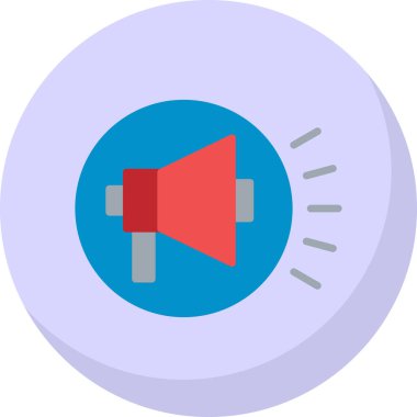 megafon simgesi, kampanya konsepti vektör illüstrasyonu