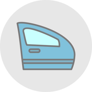 Araba kapısı. Web simgesi basit illüstrasyon