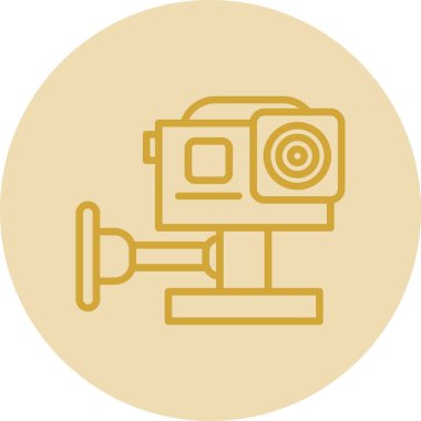 Eylem Kamerası simgesi, vektör illüstrasyonu basit tasarım