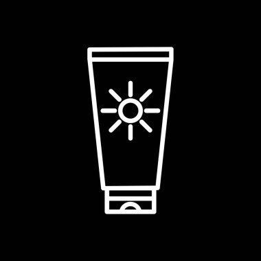Güneş kremi simge vektör çizim