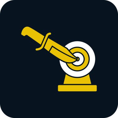 Bıçak fırlatma simgesi, vektör çizimi   