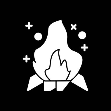 Şenlik ateşi. Web simgesi basit tasarım