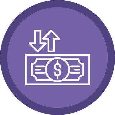 Para simgesinin vektör illüstrasyonu