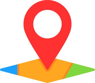 konum pin konum simgesi, vektör arkaplan 