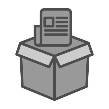 kutu simgesi, vektör illüstrasyonu basit tasarım