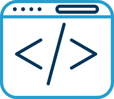 vektör ağ kodlama simgesi illüstrasyonu