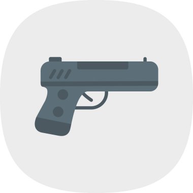 silah vektörü düz renk simgesi