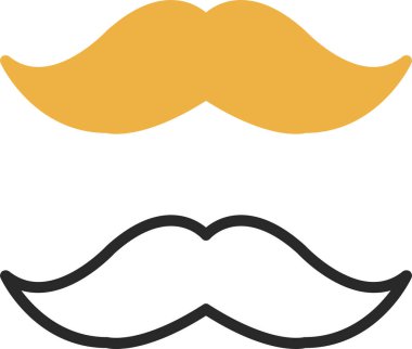 Bıyıklı erkek simgesi düz stil