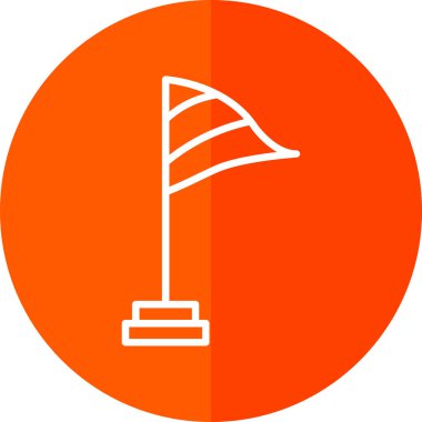 Rüzgar bayrağı düz simgesinin vektör illüstrasyonu