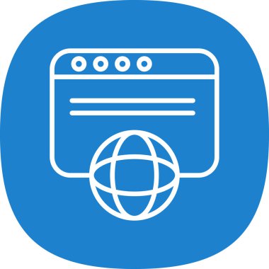 Web tarayıcı simgesi, vektör illüstrasyonu basit tasarım
