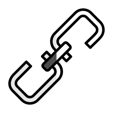 bağlantı vektörü glyph düz simgesi