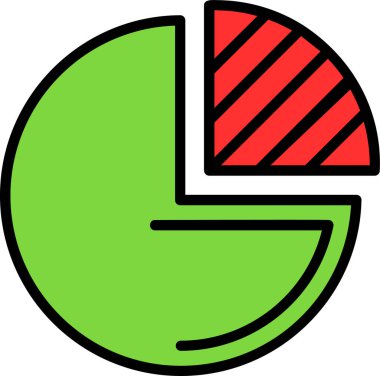 Pasta grafiği simgesinin vektör çizimi 