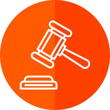 Yargıç Gravel. Web simgesi basit illüstrasyon 