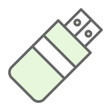 Usb satır simgesi. Tasarım için web şarkısı.