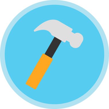 Çekiç simgesi, vektör illüstrasyonu basit tasarım