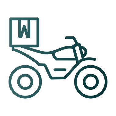 araba dağıtım aracı simgesi ana hat biçiminde