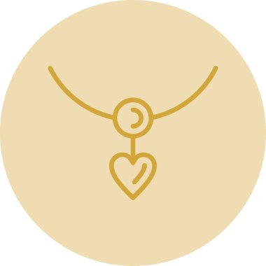 Kalpli kolyenin vektör çizimi