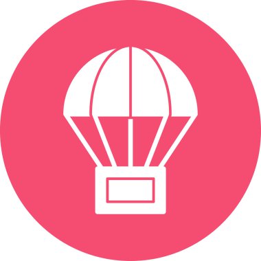 paraşüt ağ simgesi, vektör illüstrasyonu