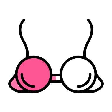 lingerine sembolü, sütyen simgesi, vektör çizimi 