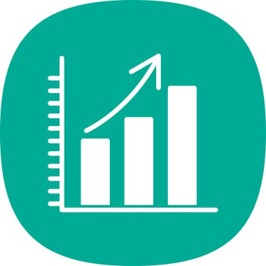 İş grafiği. Grafik düz simgesi