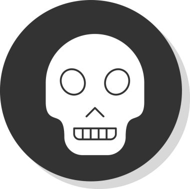 kafatası düz vektör simgesi