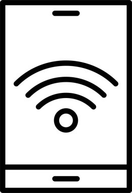 wifi sembollü tablet pc, vektör illüstrasyonu, kablosuz simge