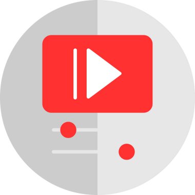 video oynatıcı simgesi, vektör illüstrasyonu 