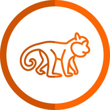 Maymun. Web simgesi basit illüstrasyon