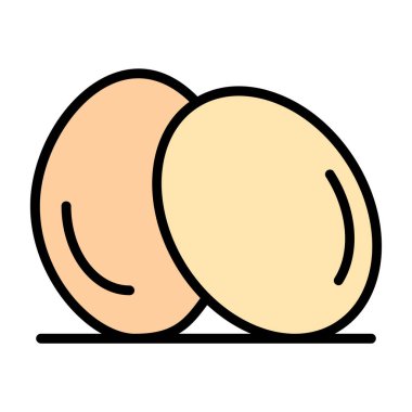 yumurta vektör düz renk simgesi