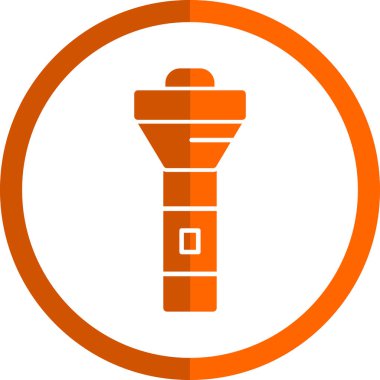 Flashlight düz simgesi, vektör illüstrasyon tasarımı
